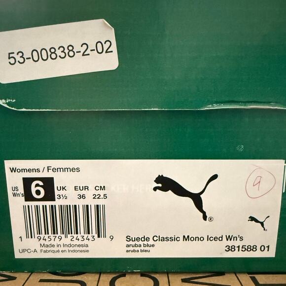 NEW Puma Suede Classic Mono Iced Women’s Sneakers Size 6 381588-01 - Picture 9 of 9